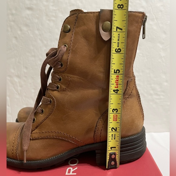 ROCKPORT Cobb Hill Bethany Womens Brown Boots Lace Up/Back Zip Lined Sz 6.5 - Picture 15 of 16